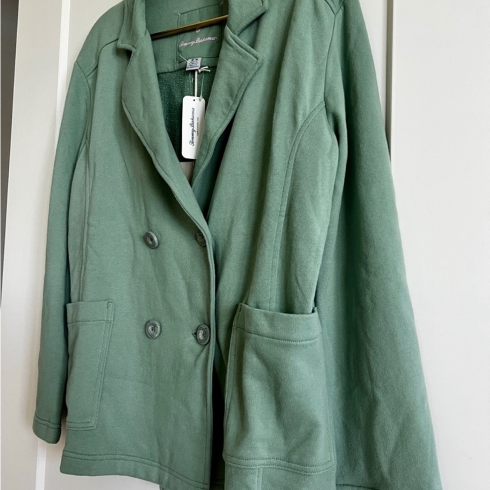 Tommy Bahama Marina Del Mar Peacoat Tropical Fern Cotton Jacket NWT Sz Med and S - Picture 8 of 15